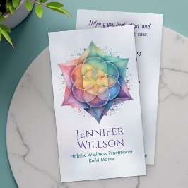 Tarjeta De Visita Semilla de vida en Lotus Flower