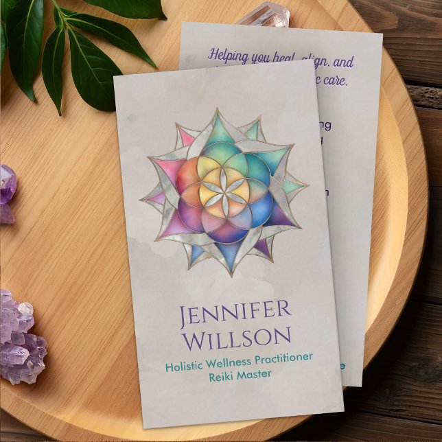 Tarjeta De Visita Semilla de vida en Lotus Flower (Subido por el creador)