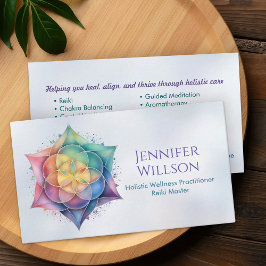 Tarjeta De Visita Semilla de vida en Lotus Flower