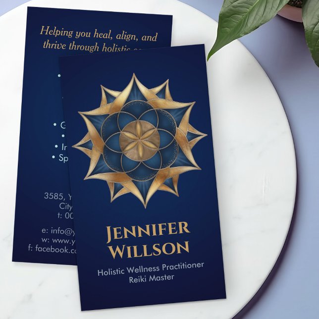 Tarjeta De Visita Semilla de vida en Lotus Flower (Subido por el creador)