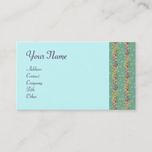 Tarjeta De Visita SEMILLAS BLANCAS, verde amarillo rosa morado azul 