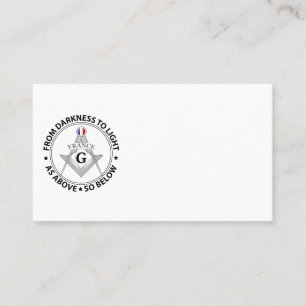 Tarjeta De Visita señal de la masonería en Francia