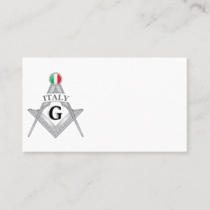 Tarjeta De Visita señal de la masonería Italia