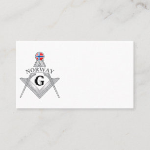 Tarjeta De Visita señal de masonería de Noruega