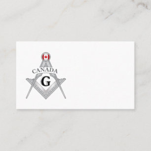 Tarjeta De Visita señal de masonería libre de Canadá