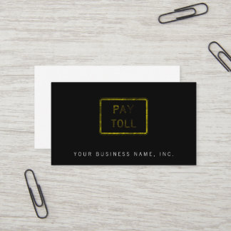 Tarjeta De Visita Señal de Pago de Peaje
