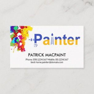 Tarjeta De Visita Señal de pintador creativo de tablillas de pintur