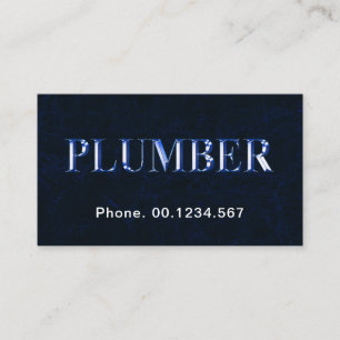 Tarjeta De Visita Señal de plomo azul metálico Grunge de agua azul