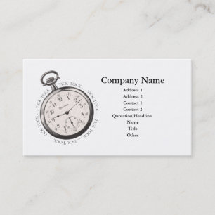 Tarjeta De Visita Señal Tock del reloj de bolsillo