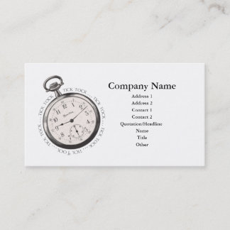 Tarjeta De Visita Señal Tock del reloj de bolsillo