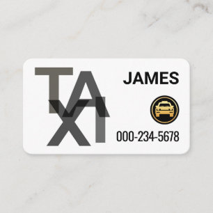 Tarjeta De Visita Señalización Creativa de TAXI Conduciendo
