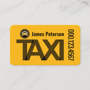 Tarjeta De Visita señalización de silueta de TAXI conduciendo