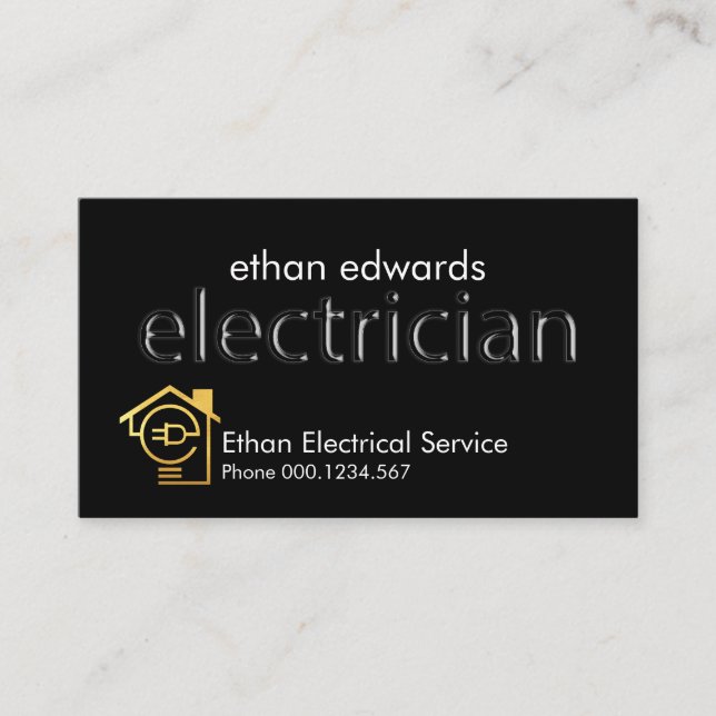 Tarjeta De Visita Señalización eléctrica translúcida simple (Anverso)