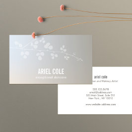 Tarjeta De Visita Sencilla Elegancia Luminosa Rama Salón De Belleza 