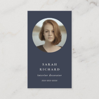 Tarjeta De Visita Sencilla foto mínima de Personalizado profesional