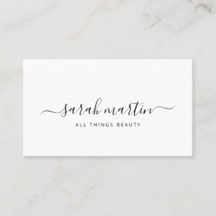 Tarjeta De Visita Sencilla modernidad minimalista negro y blanco ele