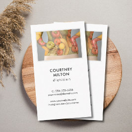 Tarjeta De Visita Sencilla y elegante foto Dietista Salud