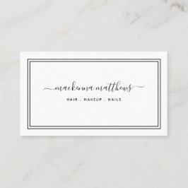 Tarjeta De Visita Sencilla y moderna firma Script Hair Stylist Salon