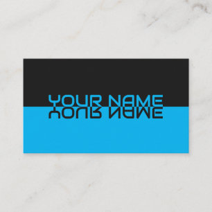 Tarjeta De Visita Sencillamente elegante nombre de reflexión azul ín