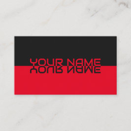 Tarjeta De Visita Sencillamente elegante nombre de reflexión negro y