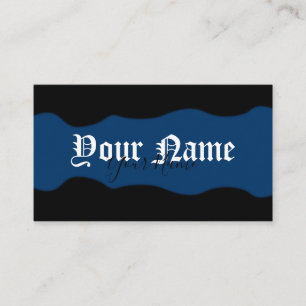 Tarjeta De Visita Sencillamente elegantes olas antiguas de color neg