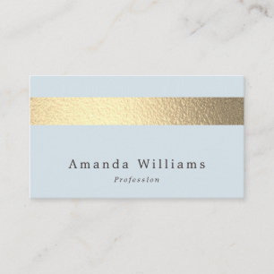 Tarjeta De Visita Sencillamente Moda Relieve metalizado dorado Strip