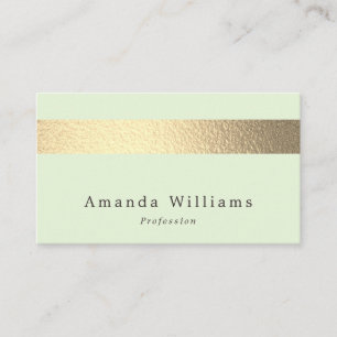 Tarjeta De Visita Sencillamente Moda Relieve metalizado dorado Strip