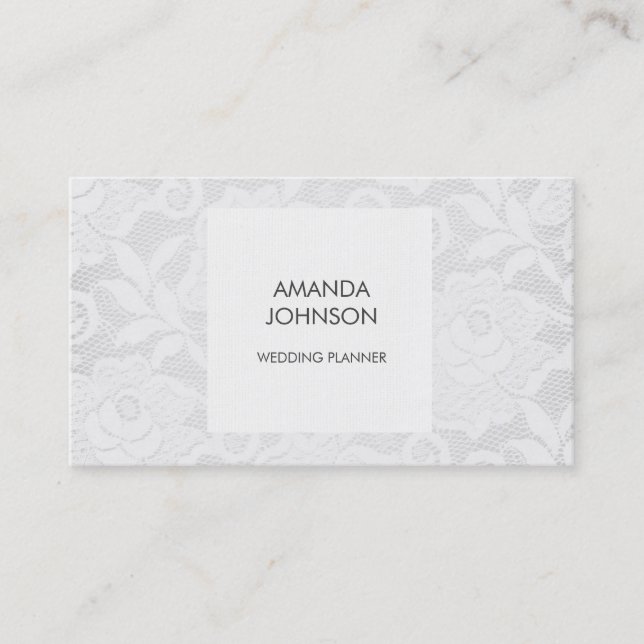 Tarjeta De Visita Sencillamente planificador de eventos de Boda de e (Anverso)
