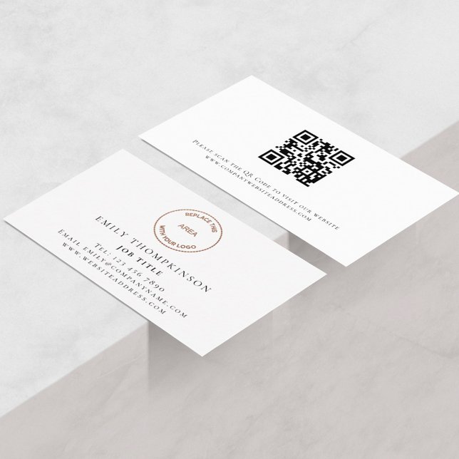 Tarjeta De Visita Sencillamente Texto Logo Código QR Cualquier profe (Subido por el creador)