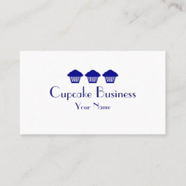 Tarjeta De Visita Sencillas cartas de negocios de pastelería azul ma