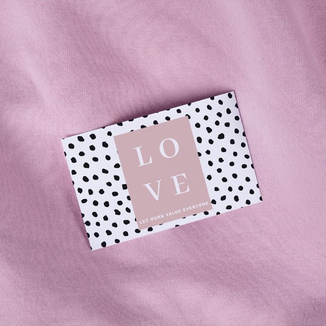 Tarjeta De Visita Sencillo amor negro y rosa |Permitir que las nuest (Subido por el creador)