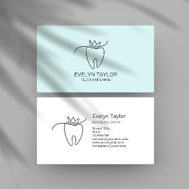 Tarjeta De Visita Sencillo blanqueamiento dental dental dental moder