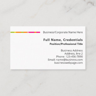 Tarjeta De Visita Sencillo Color Moderno Logotipo Corporativo, Motto