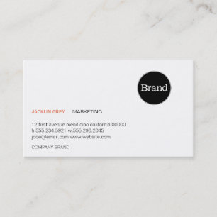 Tarjeta De Visita Sencillo con logotipo (salmón)