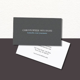 Tarjeta De Visita Sencillo Consultor Elegante Textura Gris Blue
