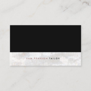 Tarjeta De Visita Sencillo crujido elegante negro superior