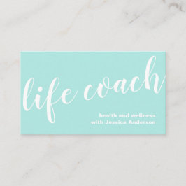 Tarjeta De Visita Sencillo curandero de salud y bienestar turquesa