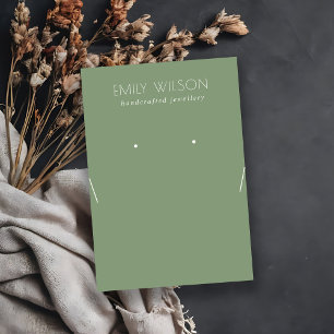 Tarjeta De Visita Sencillo Dusky Muted Green Necklal Earl Display