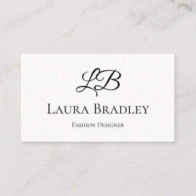 Tarjeta De Visita Sencillo elegante  (Anverso)