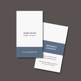 Tarjeta De Visita Sencillo Elegante Arquitecto Industria De La Const