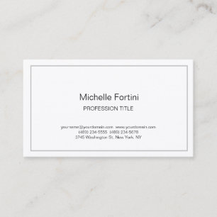 Tarjeta De Visita Sencillo elegante de seda premium llano simple Min