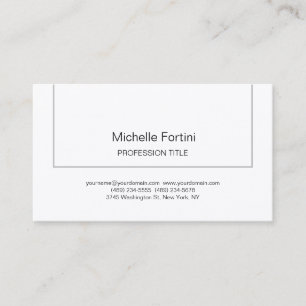 Tarjeta De Visita Sencillo elegante de seda premium llano simple Min
