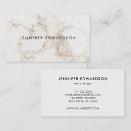 Tarjeta De Visita Sencillo elegante mármol de oro blanco profesional