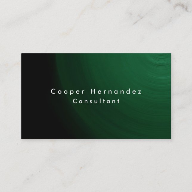 Tarjeta De Visita Sencillo elegante verde profesional Minimalista (Anverso)