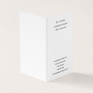 Tarjeta De Visita Sencillo Gris Blanco Minimalista Moderno Y Limpio