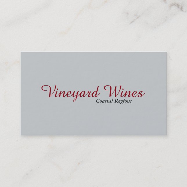 Tarjeta De Visita Sencillo (Gris Ceniza) (Anverso)