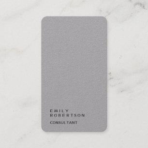 Tarjeta De Visita Sencillo gris, sencillo y moderno Minimalista