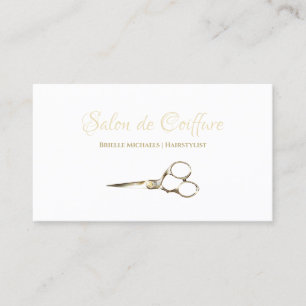 Tarjeta De Visita Sencillo Hairstylist Scissors Hair Salon
