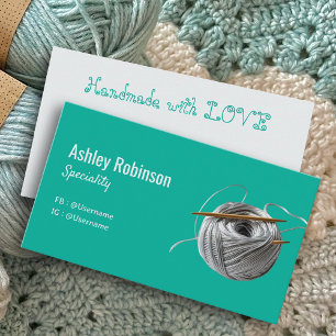 Tarjeta De Visita Sencillo hilado plateado gancho de crochet turques