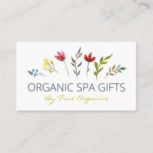 Tarjeta De Visita Sencillo Jabón De Spa Orgánico De Floral